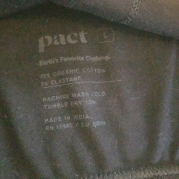 2 Pact Organic Cotton racer back bras, one light Pink, one Blk - Picture 6 of 10